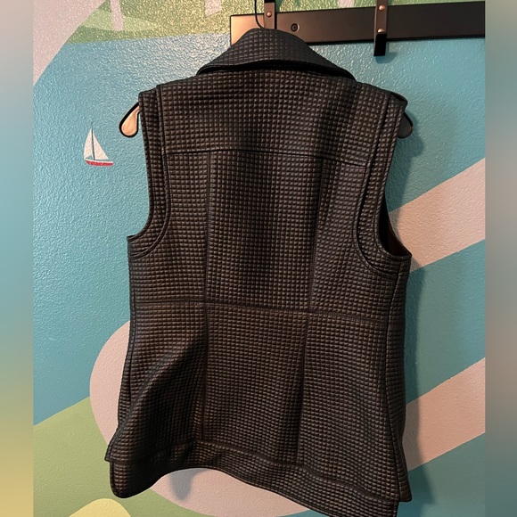 🖤 🆕 BCBG Maxazria Faux Leather Moto Vest - Picture 2 of 12